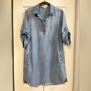 EUC Cloth & Stone Chambray Shirt Dress Tunic